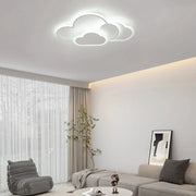 Simples Market Cloud LED ceiling lamp; white cloud design, 52 cm, modern minimalist living room lighting