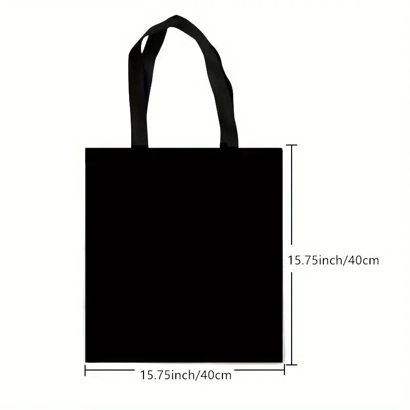 Retro Art Noble Black Cat Linen Tote Bag Lightweight Shoulder Tote For Daily Use