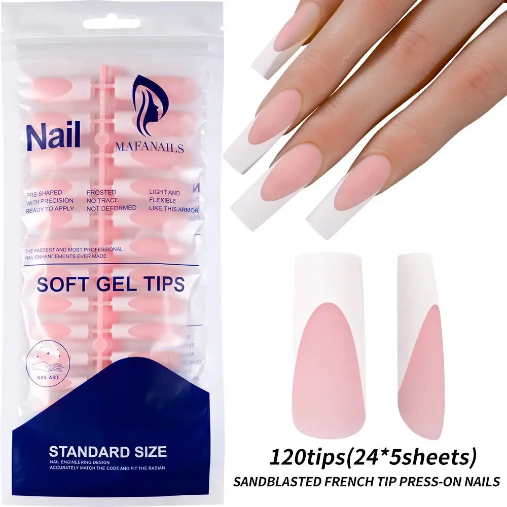 Nailuxe Light Pink Press On Nails Short To Medium Square Full Cover Tips 100 Piece Set For Hands And Feet