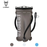 UTOBEST hydration bladder reservoir, gray TPU water bag with hose and bite valve, 1.5L/2L/3L capacity