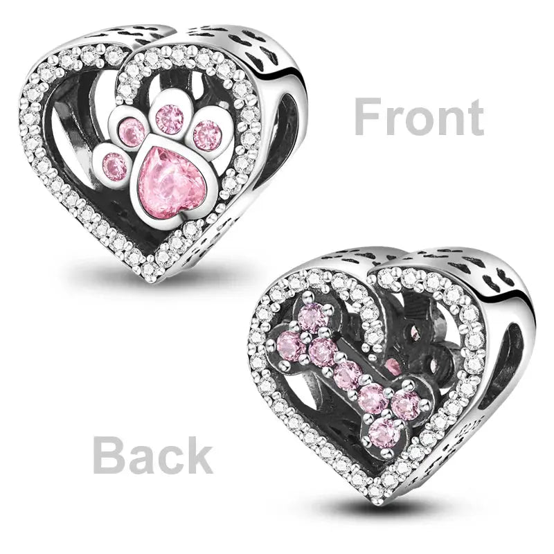 925 Sterling Silver Charms Bead Pink Butterfly Luminous Firefly Dangle Fit Bangle Bracelet Necklace DIY Jewelry