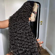 13X4 13X6 Water Wave Curly Human Hair Lace Front Wig Deep Wave HD Lace 30 Inch On Clearance Sale