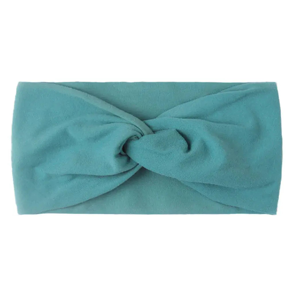 Solid Color Baby Headband for Girls Spring Summer Twisted Knot Design Soft Elastic Hair Accessory Large Size