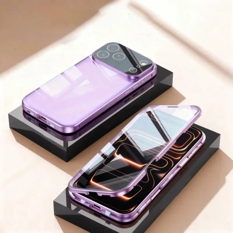 NovaShield Pro Magnetic Glass Case for iPhone 17 Pro Max, 17 Pro, Air, and 17 Pro 360 Degree Full Protection