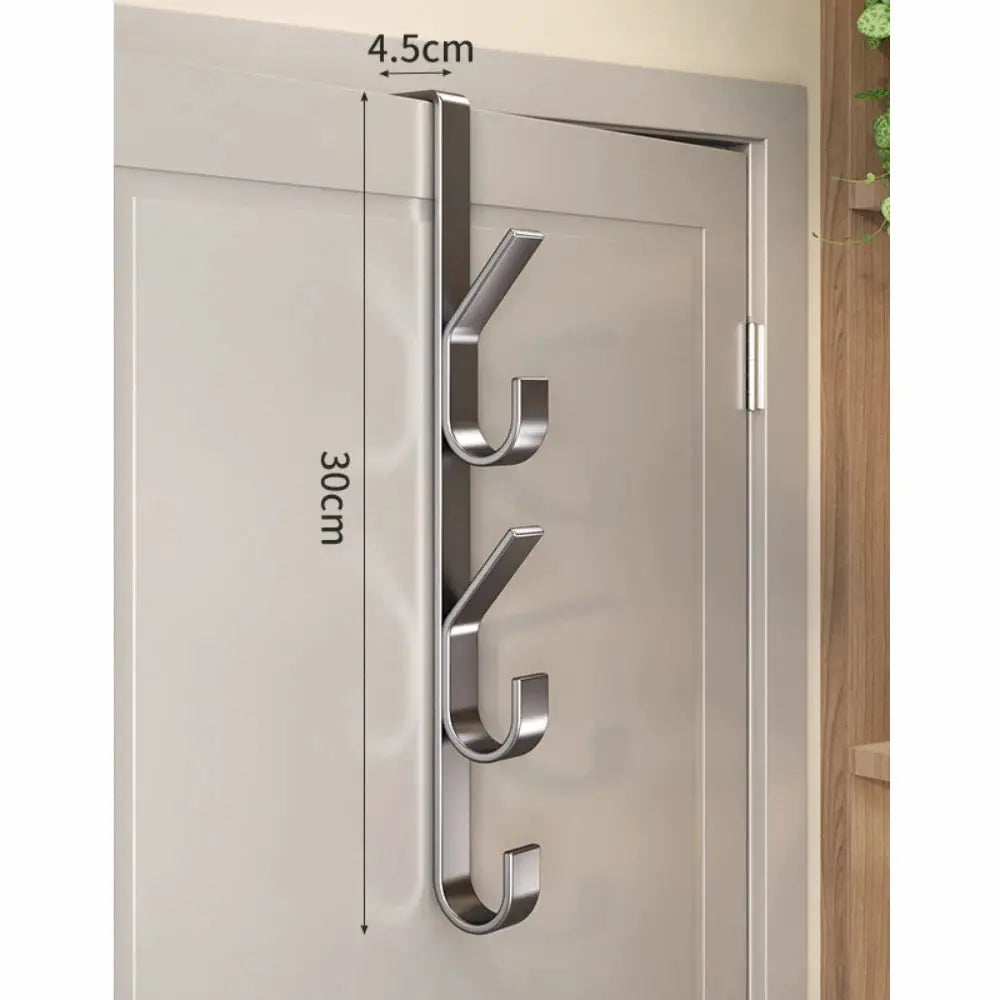 Easy Installation Door Hook Coat Rack Strong Metal For Clothes Hats And Bags Space Saving Design For Bedroom