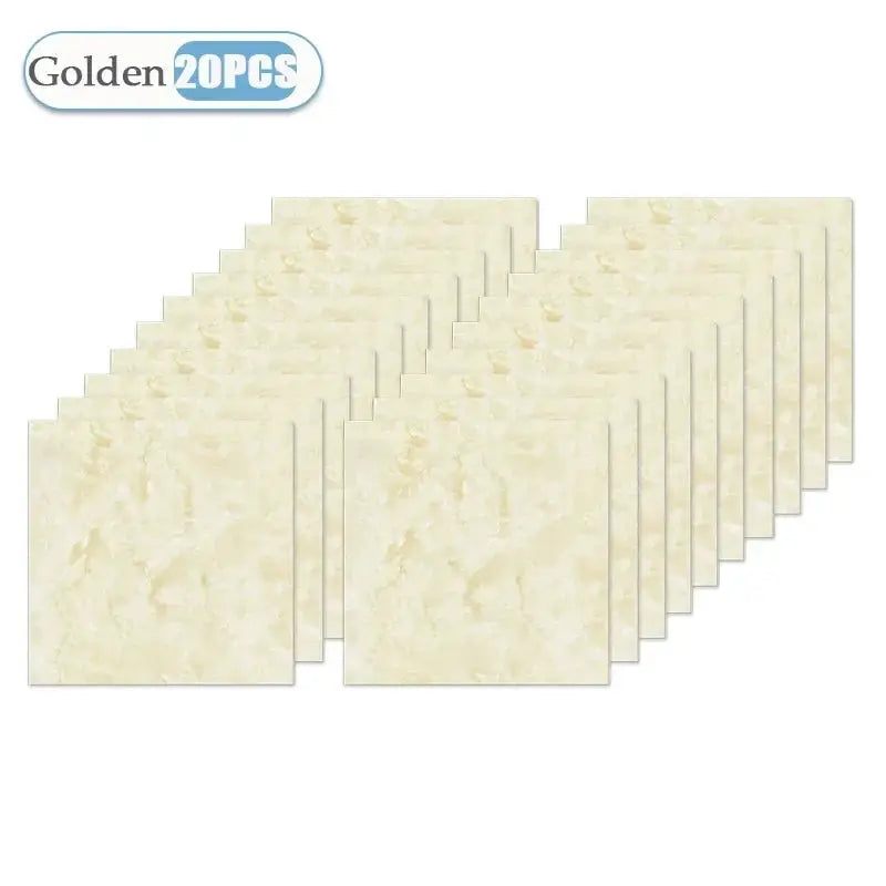 Self-adhesive tile stickers 30x30cm beige marble set by Simples Market (10/20/40pcs) for kitchen and bathroom decor