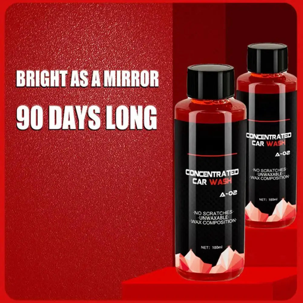 Simples Market 100ml car wash foam concentrate bottles, red with black labels, two-pack