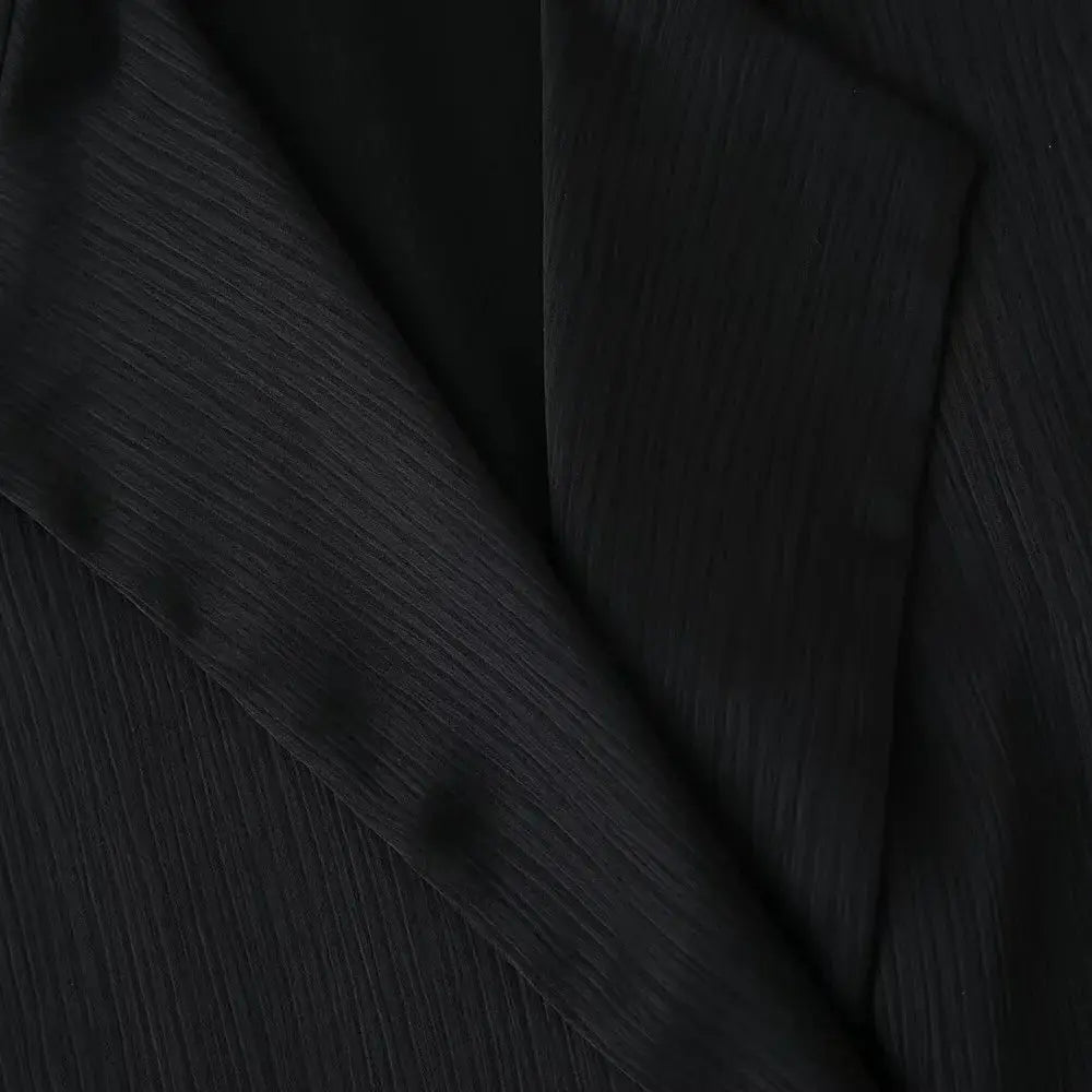 European American Double Breasted Jacket Pants Set Wrinkle 2024 Spring