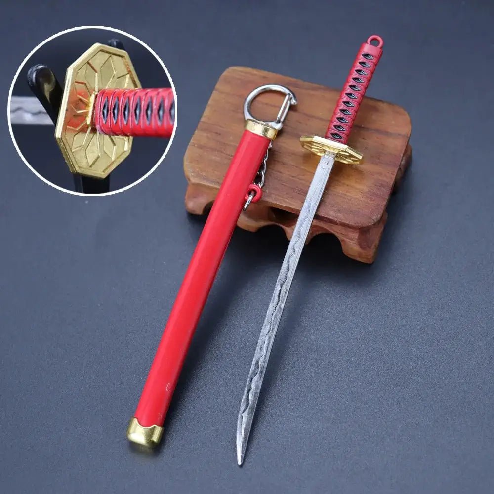 Mini Roronoa Zoro Samurai Sword Keychain With Scabbard Anime Collectible Gift For Fans And Cosplay - Simples Market