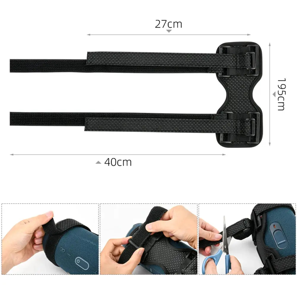 Simples Market speaker holder mount with adjustable straps for JBL Flip 6/5/Charge 5 on bikes, golf carts, boats