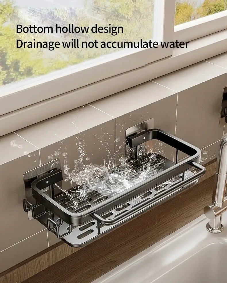 Simples Market stainless steel wall-mount kitchen shelf and drying rack with drainage holes