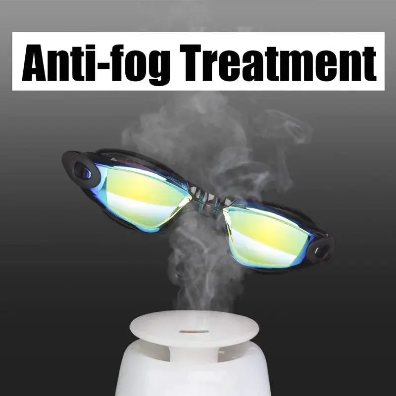 Swimming Goggles For Adults Anti Fog UV Protection Waterproof Swim Eyewear With Earplugs Men Women