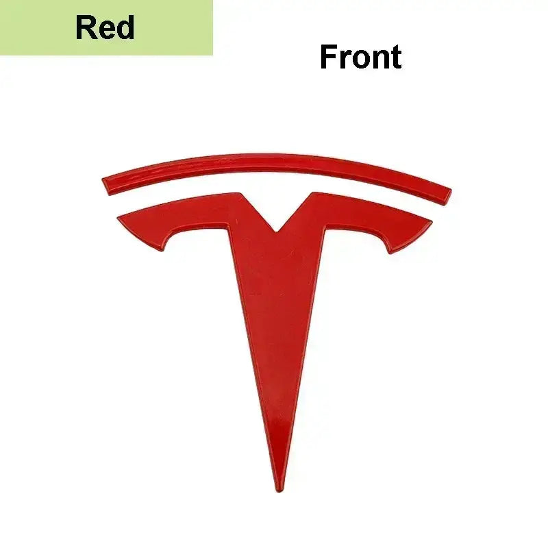 Tesla front hood emblem in red zinc alloy for Model 3/Model Y by Simples Market