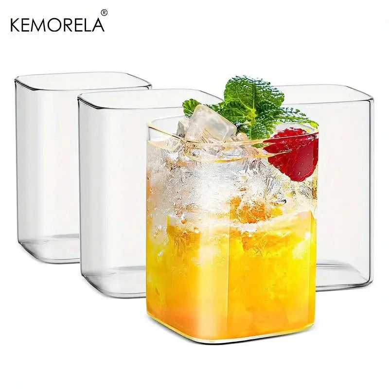 4 Pack Thin Highball Glasses 15oz And 19oz Clear Tall Drinking Glasses For Water Juice Beer Cocktails