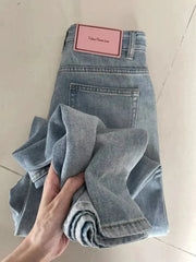 Women Wide Leg Baggy Jeans Vintage Y2K Punk Streetwear Denim Pants