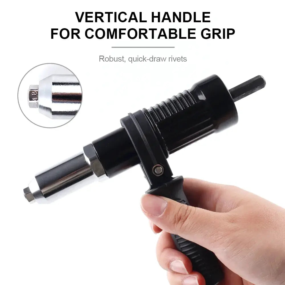 2.4 To 4.8 Mm Electric Rivet Gun Adapter Kit For Cordless Drills High Efficiency Riveting Tool