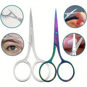 GlamPro Multi Function Nail Art Scissors For Brows Lashes And Nails Precision Stainless Steel Grooming Shears