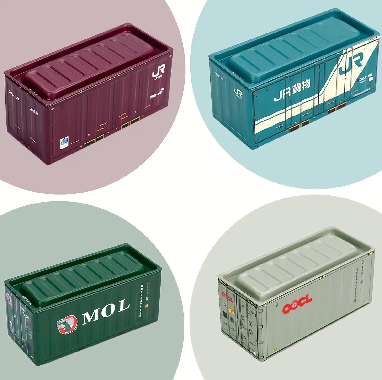 Mini Iron Storage Box Miniature Desktop Organizer Sea Freight Container Design Creative Decoration For Collectors Gift
