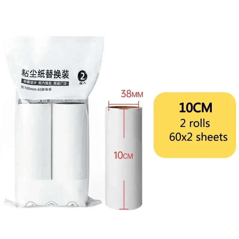 Simples Market lint roller refill, two 10 cm white rolls with 60 sheets each