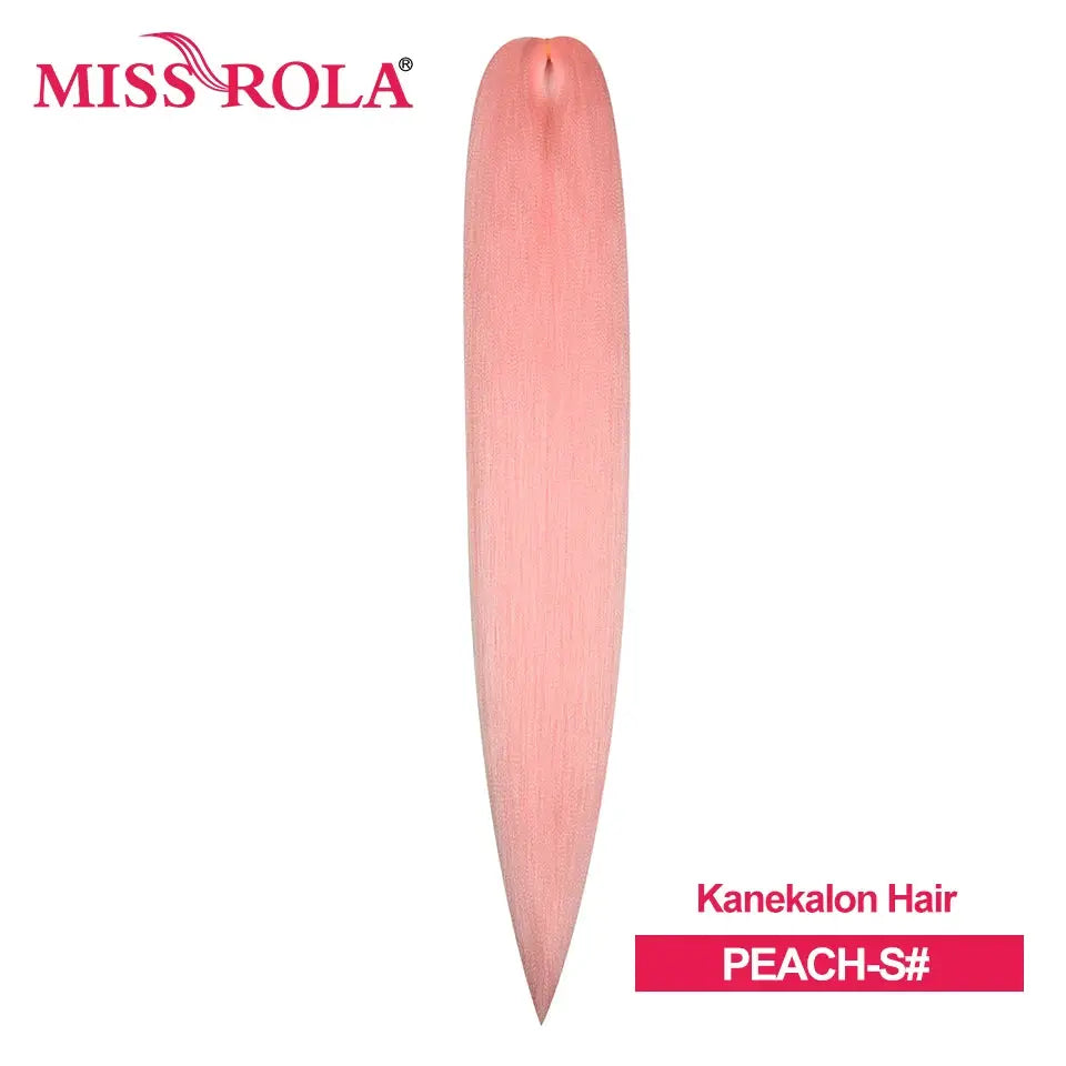 Miss Rola Kanekalon EZ Twist braiding hair extension in peach color, synthetic pre-stretched jumbo strand