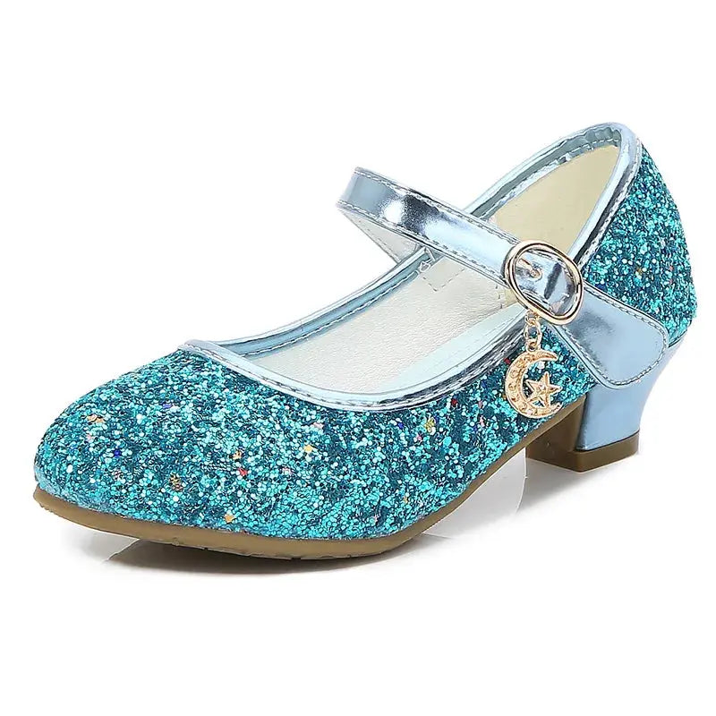 PrincessSteps Girls Red Leather Party Heels With Comfortable Rounded Toe And 1 To 3 Cm Heel Height For Weddings