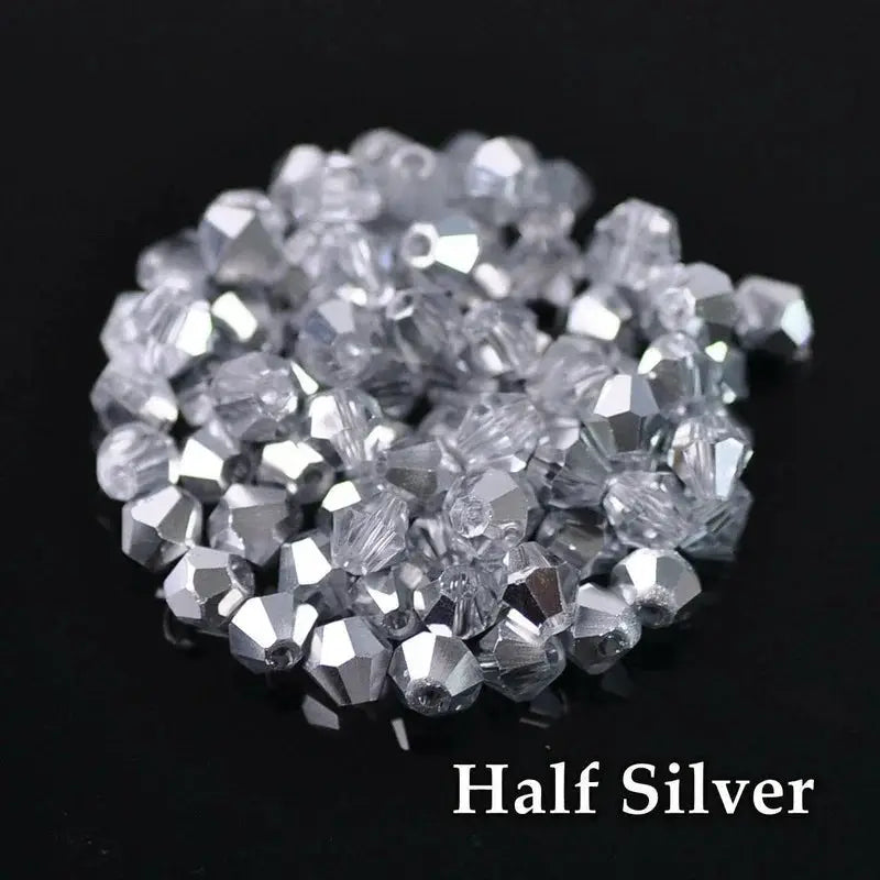 300Pcs Exquisite 4mm Bicone Crystal Beads for Jewelry Making Accessories 061-080