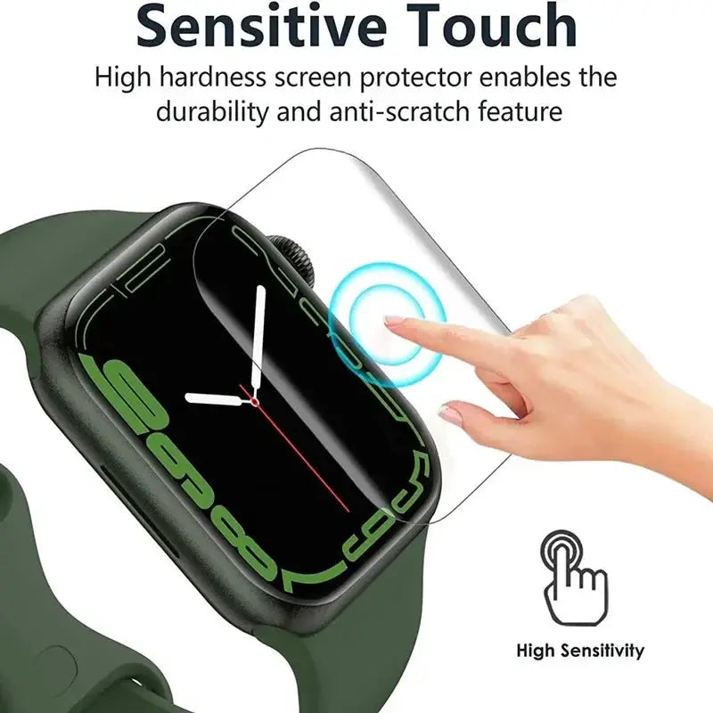 5-pack hydrogel screen protectors for Apple Watch by Simples Market, 38–49mm sizes
