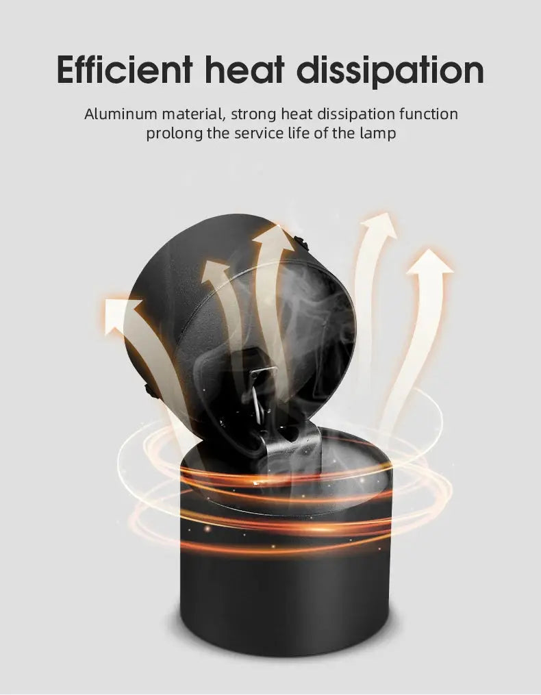 Spot LED downlight by Simples Market, black metal surface-mounted ceiling lamp