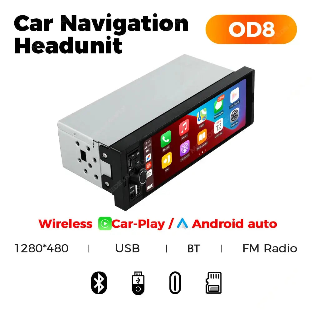 1 Wireless CarPlay Android Auto 6.86 Inch Touchscreen Car Stereo MP5