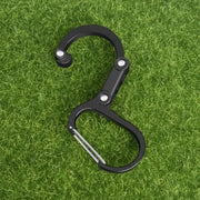 Simples Market Hybrid gear clip rotating carabiner, black metal, non-locking camping backpack accessory
