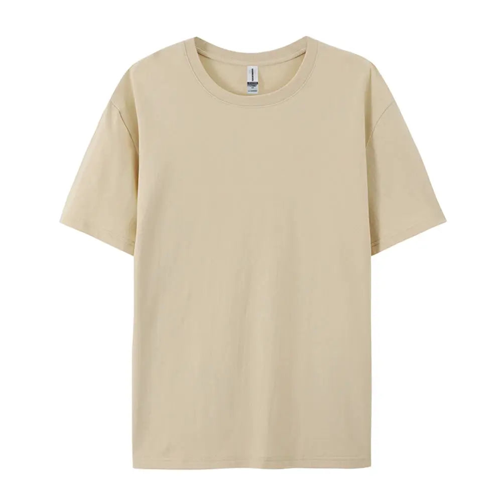 One Hundred Percent Cotton Solid T Shirts For Men And Women Short Sleeve Casual Wear Soft Tees