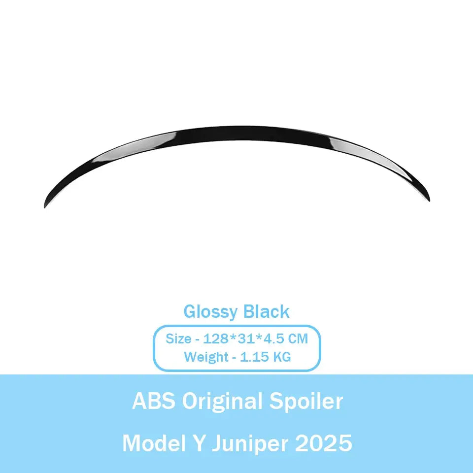 ABS glossy black spoiler for Tesla Model Y Juniper 2025, original by Simples Market.