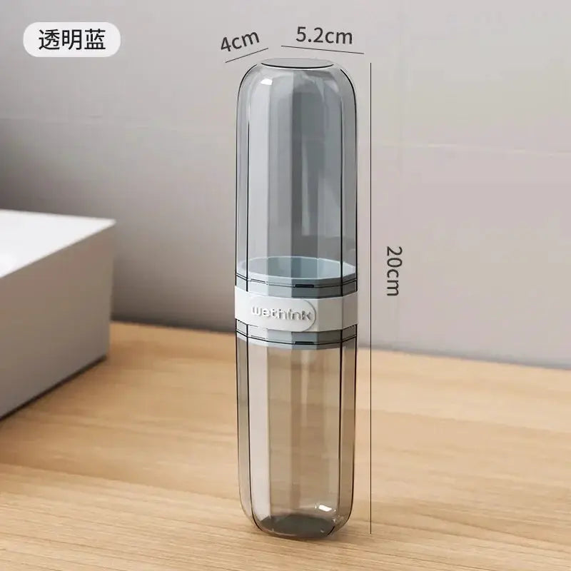 TravelEase Transparent Portable Toothbrush Case For Travel And Business Trips Durable Acrylic Hygienic Organizer