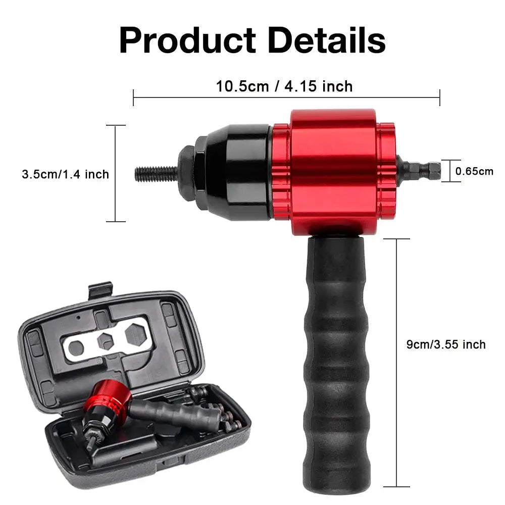 Nut Riveting Tool For Drill M3 To M8 Electric Rivet Nut Gun Converter DIY Quick Riveting Attachment