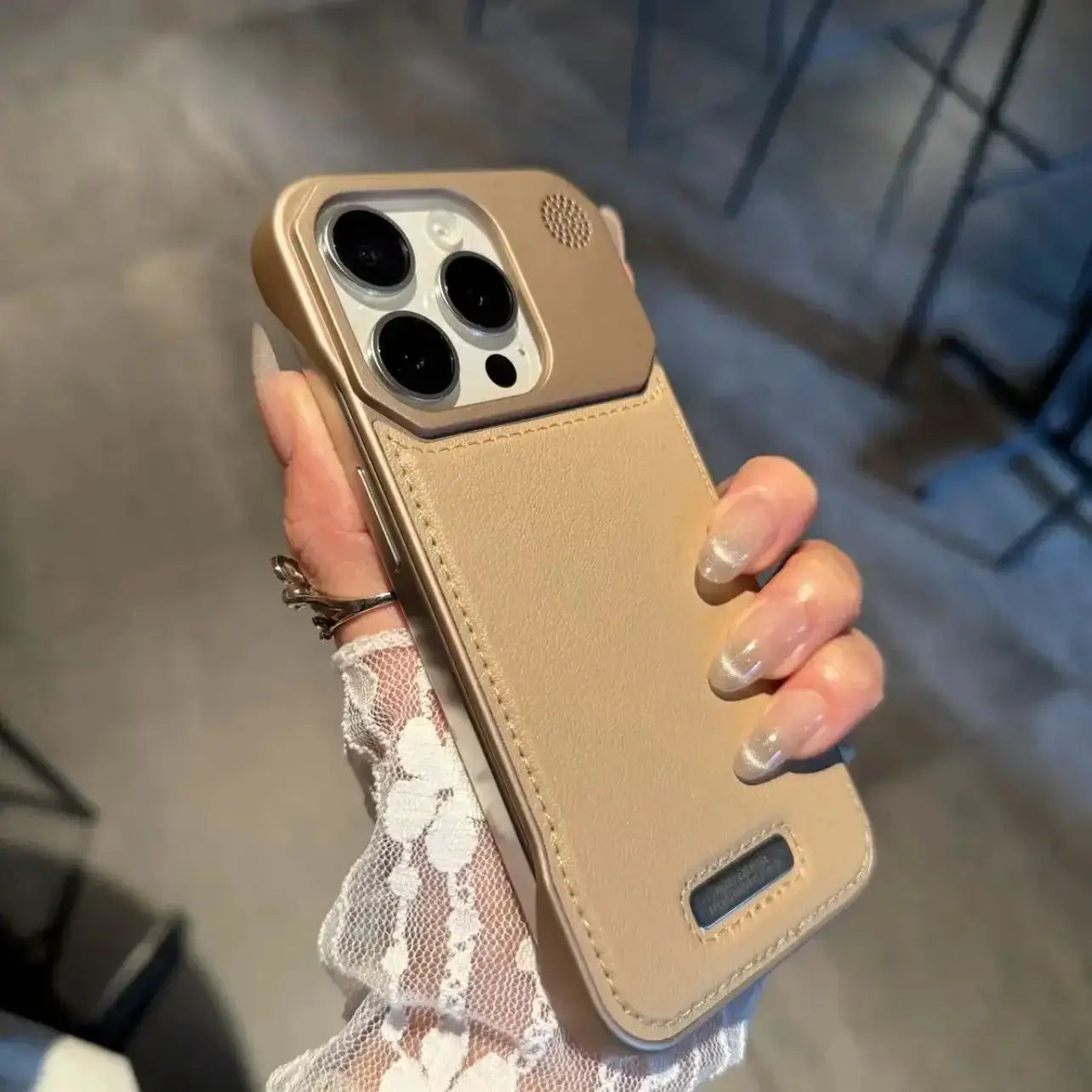 Business Aromatherapy Leather Case for iPhone 11 Pro Max to 17 Air MagSafe Frameless Armor