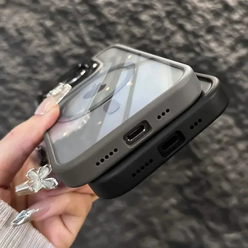 LuxGuard Luxury Magnetic Shockproof Phone Case for iPhone 11 to 16 Pro Max with Stand and Lens Protection