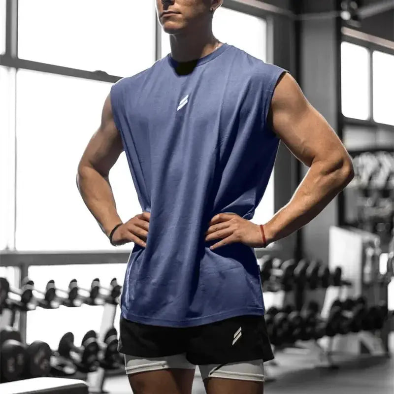 Mens Sleeveless T Shirt Quick Drying Breathable Mesh Tank Top For Gym Fitness Bodybuilding Basketball Summer Workout