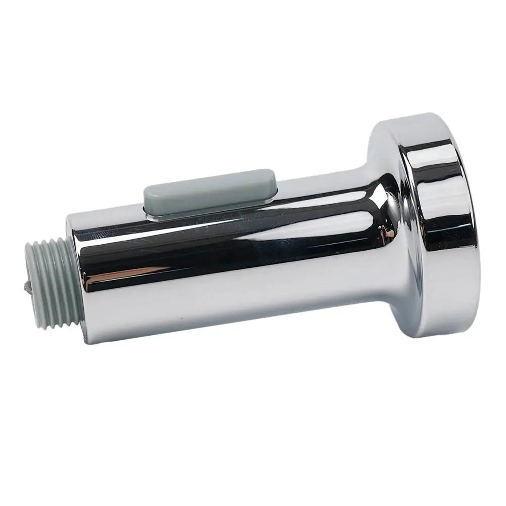 Simples Market chrome ABS kitchen faucet head replacement with pull-down sprayer and grey spray button.