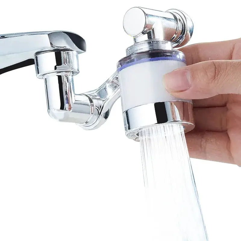 1080 Degree Rotatable Faucet Extender Universal Bathroom Kitchen Adapter Aerator For Multi Directional Spray