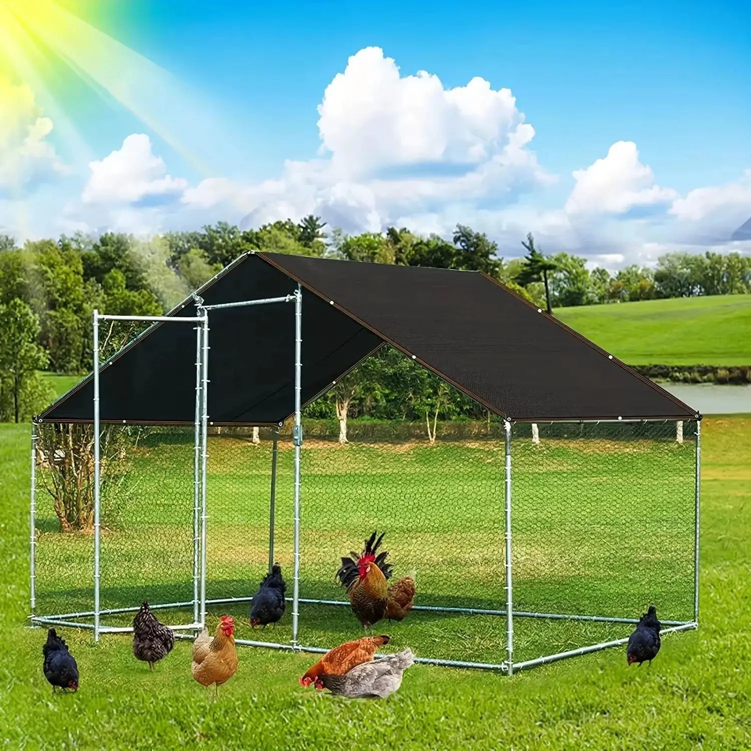 Simples Market heavy-duty brown shade cloth with grommets, UV-blocking shade net for patio and garden