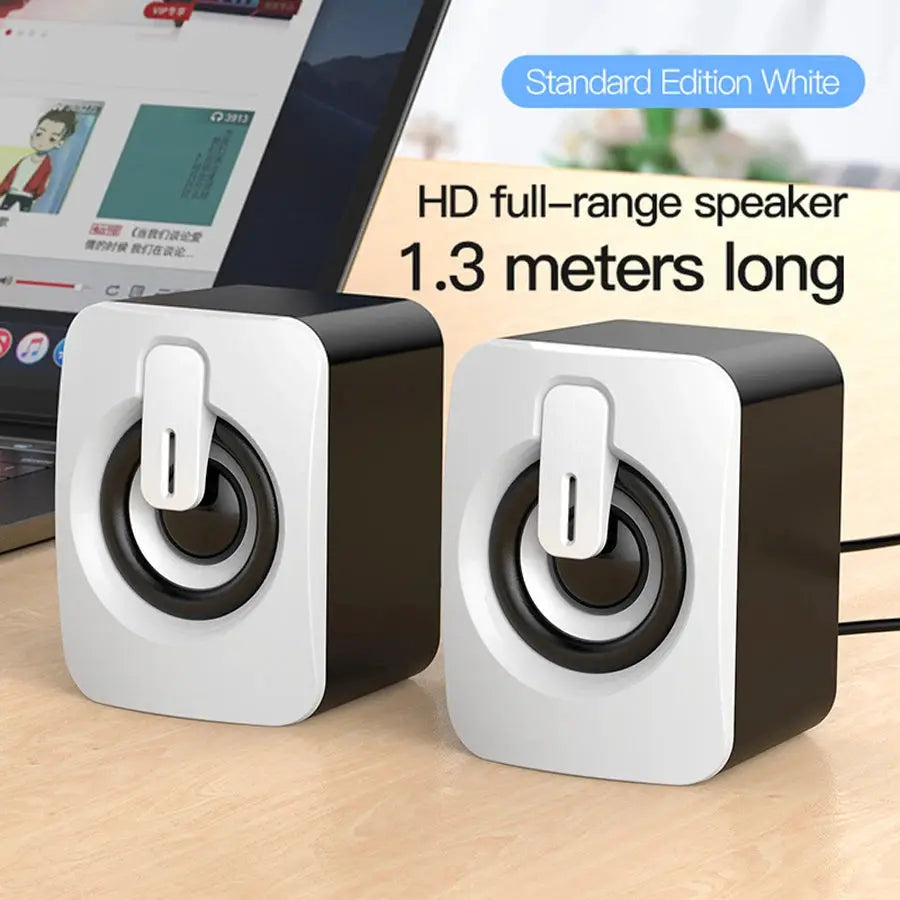 Portable PC Speaker For Computer Laptop Notebook Desktop Mini Sound Box With Clear Stereo Audio System