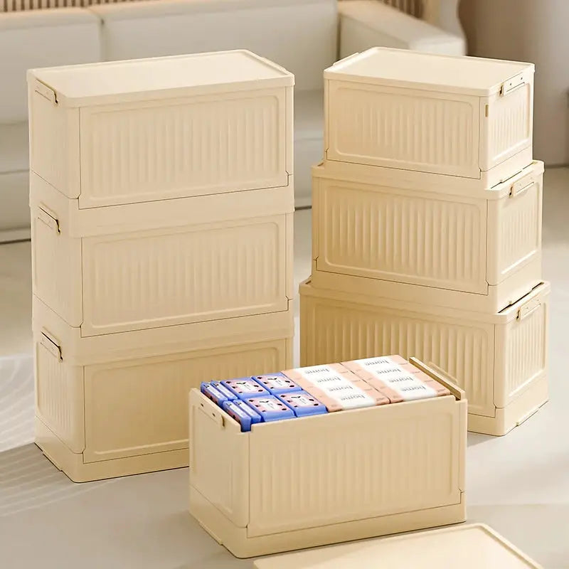 Folding Storage Box With Lid Multifunction Foldable Organizer Container For Home Car Trunk Travel Sundries Storage