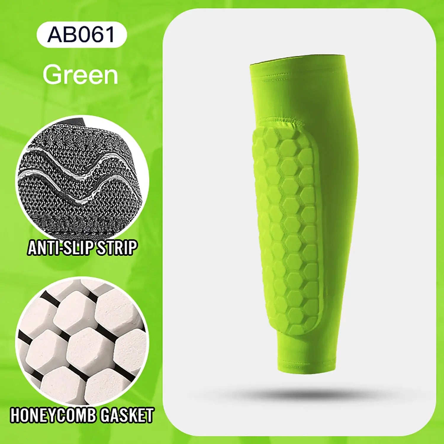 1Pcs Football Shin Guard Socks Sleeves With Foam Padding Calf Compression Sleeve Honeycomb Pads For Soccer Equipment