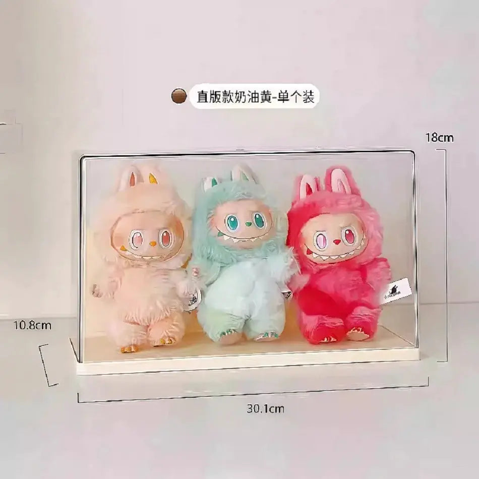 Labubu Transparent Display Box Stackable Vinyl Figurine Storage Rack For Blind Boxes And Collectibles