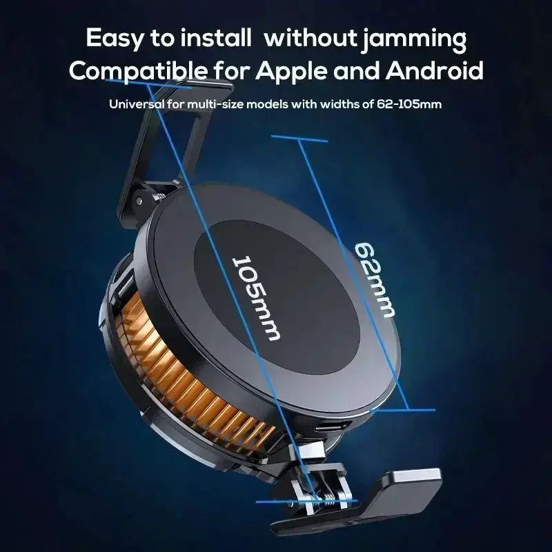 Universal mobile phone cooler CX08 by Simples Market with magnetic back clip, 2-in-1 cooling fan for iPhone/Samsung.
