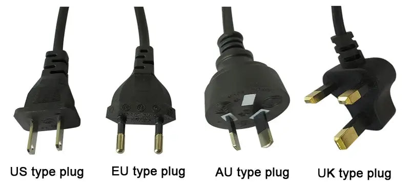 Tuya garage door controller four plug adapters: US, EU, AU, UK types