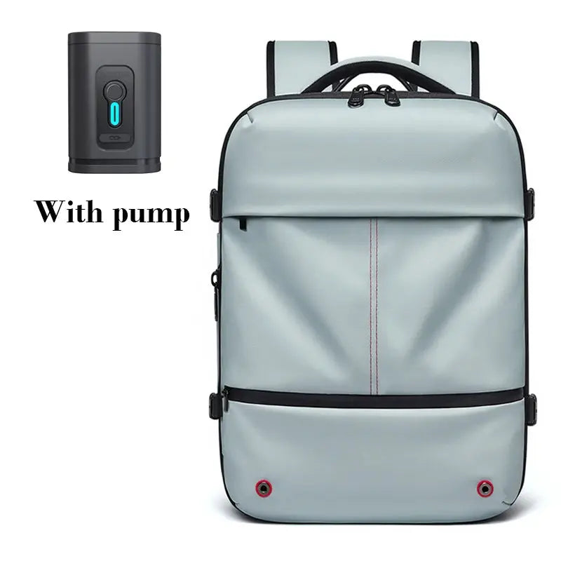 VoyagePro Travel Casual 16 Inch Vacuum Compression Laptop Backpack With USB Charging Waterproof Oxford 40L Expandable