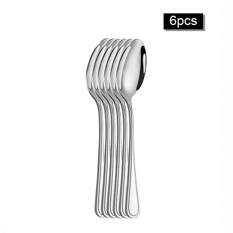 Stainless Steel Cutlery Set 6 Or 30 Pieces Steak Knife Fork Dessert Spoon High End For Restaurants And Hotels