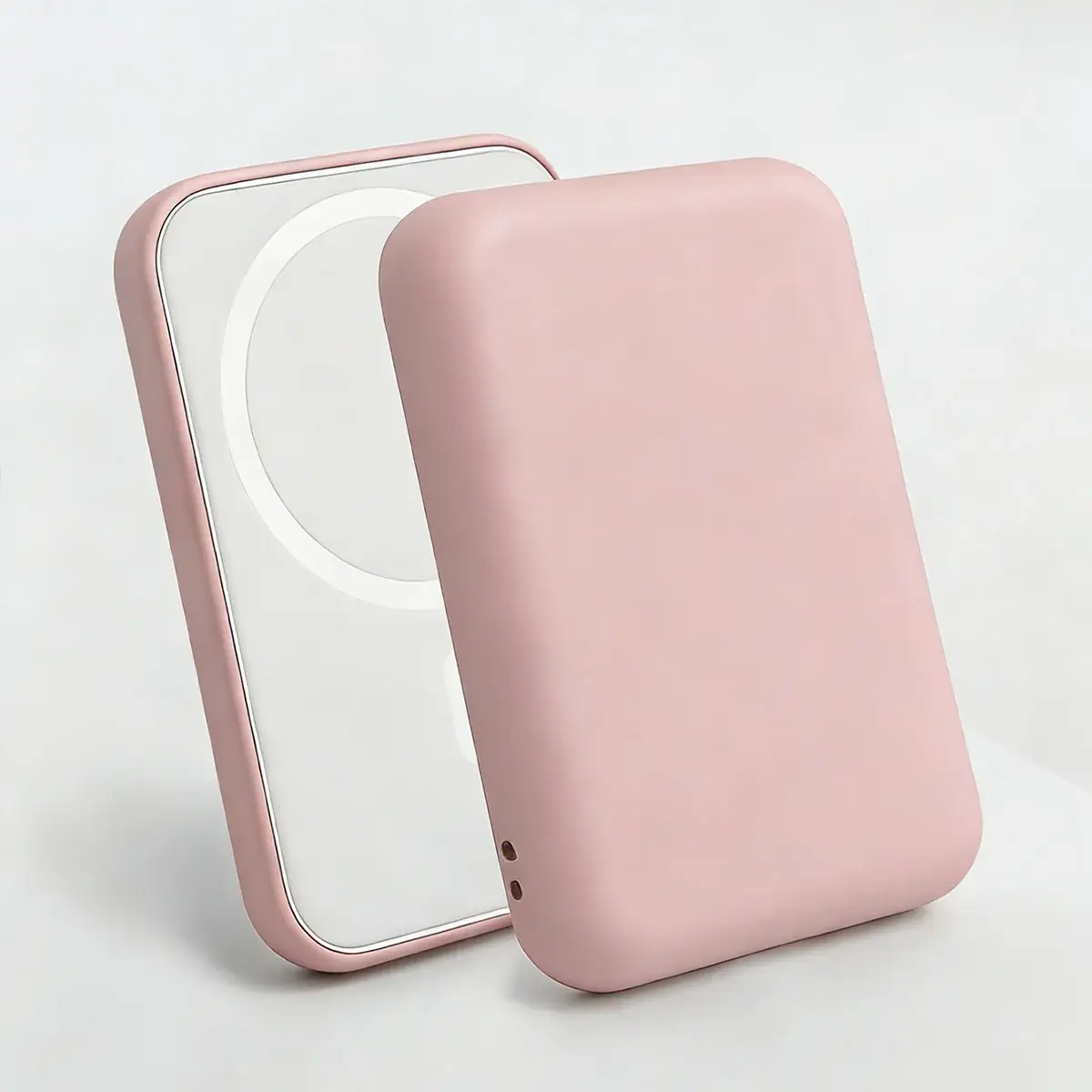 Pink TPU charging case for Apple MagSafe Wireless Power Bank by Simples Market