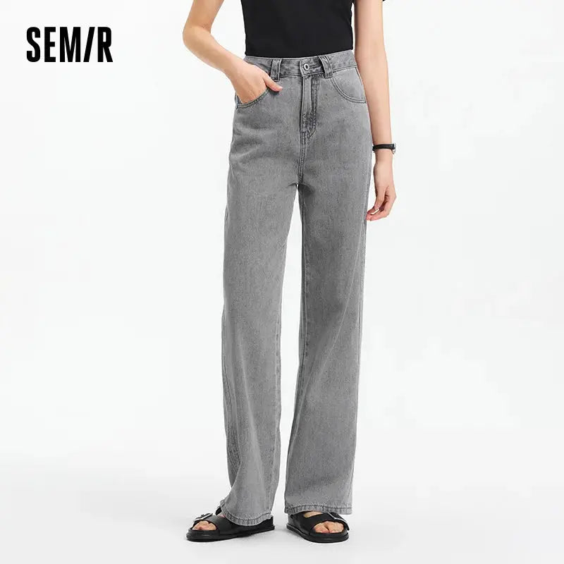Semir Jeans Women Cool Feeling Wide Leg Floor Length Pants Summer 2025